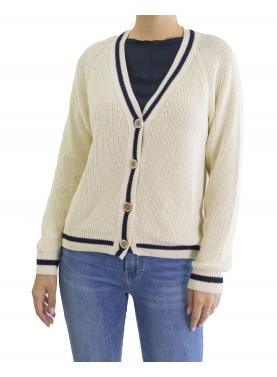 Cardigan con scollo a V con bottoni 